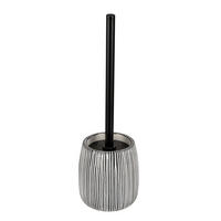 WC-BÜRSTENGARNITUR - Schwarz/Weiß, Basics, Keramik/Kunststoff (12/38/12cm) - Schöner Wohnen