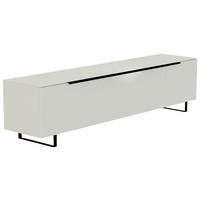 LOWBOARD  210/51/45 cm  Beimöbel erhältlich, stehend, Abdeckplatte aus Glas  - Schwarz/Weiß, Design, Glas/Holzwerkstoff (210/51/45cm) - Moderano