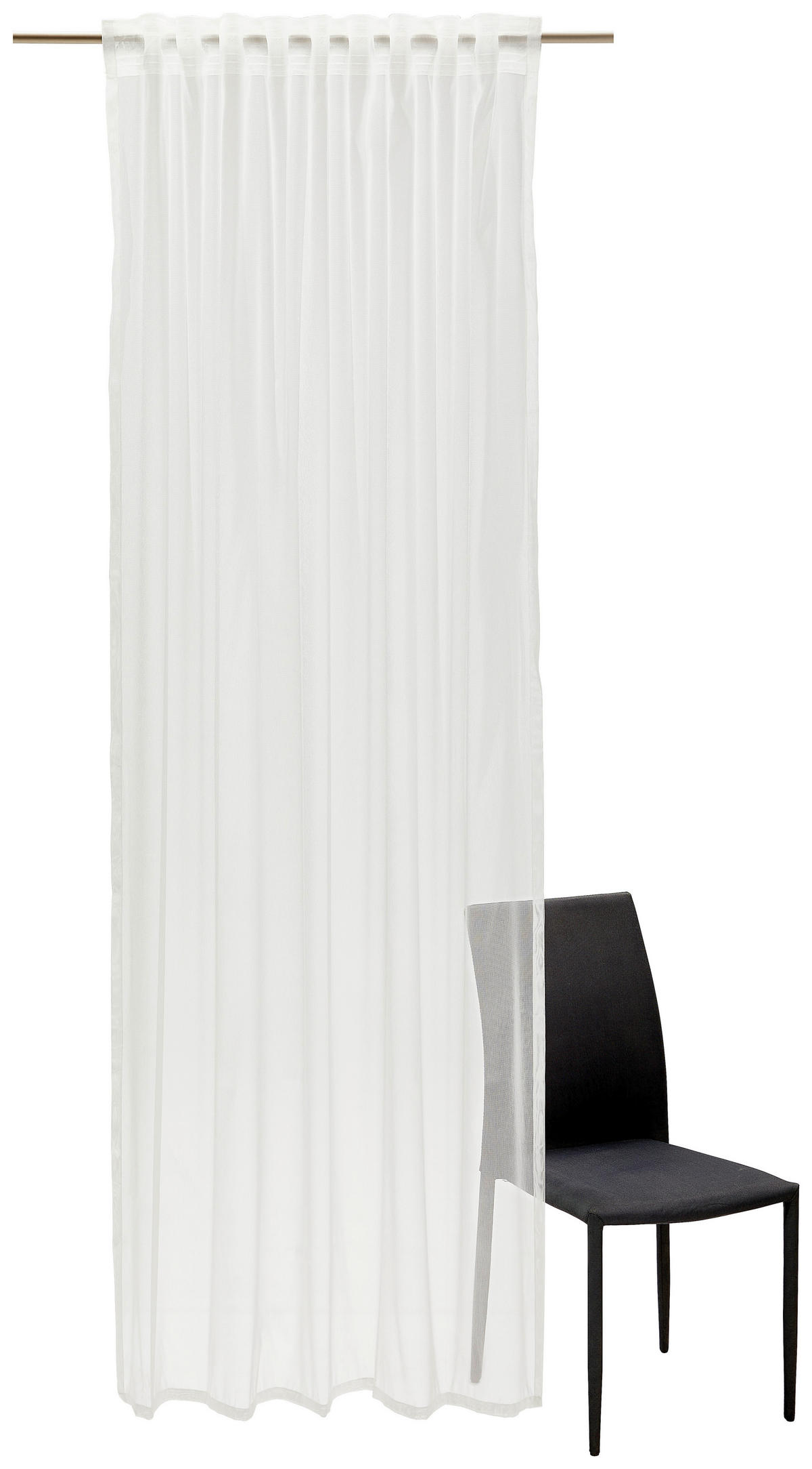 FERTIGVORHANG  halbtransparent  140/245 cm   - Weiß, KONVENTIONELL, Textil (140/245cm) - Dieter Knoll