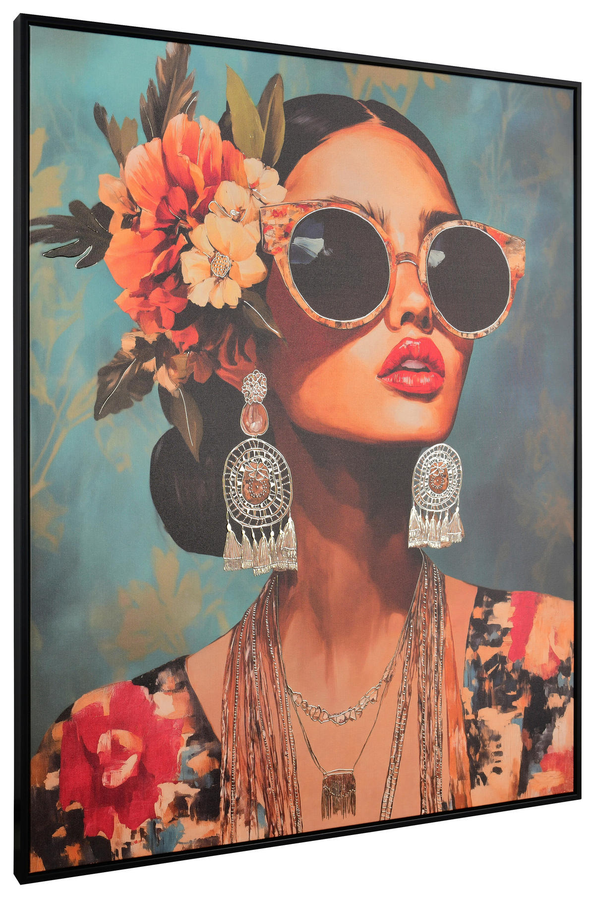 BILD Frauen 80/100 cm  - Multicolor/Schwarz, Design, Kunststoff/Textil (80/100cm)