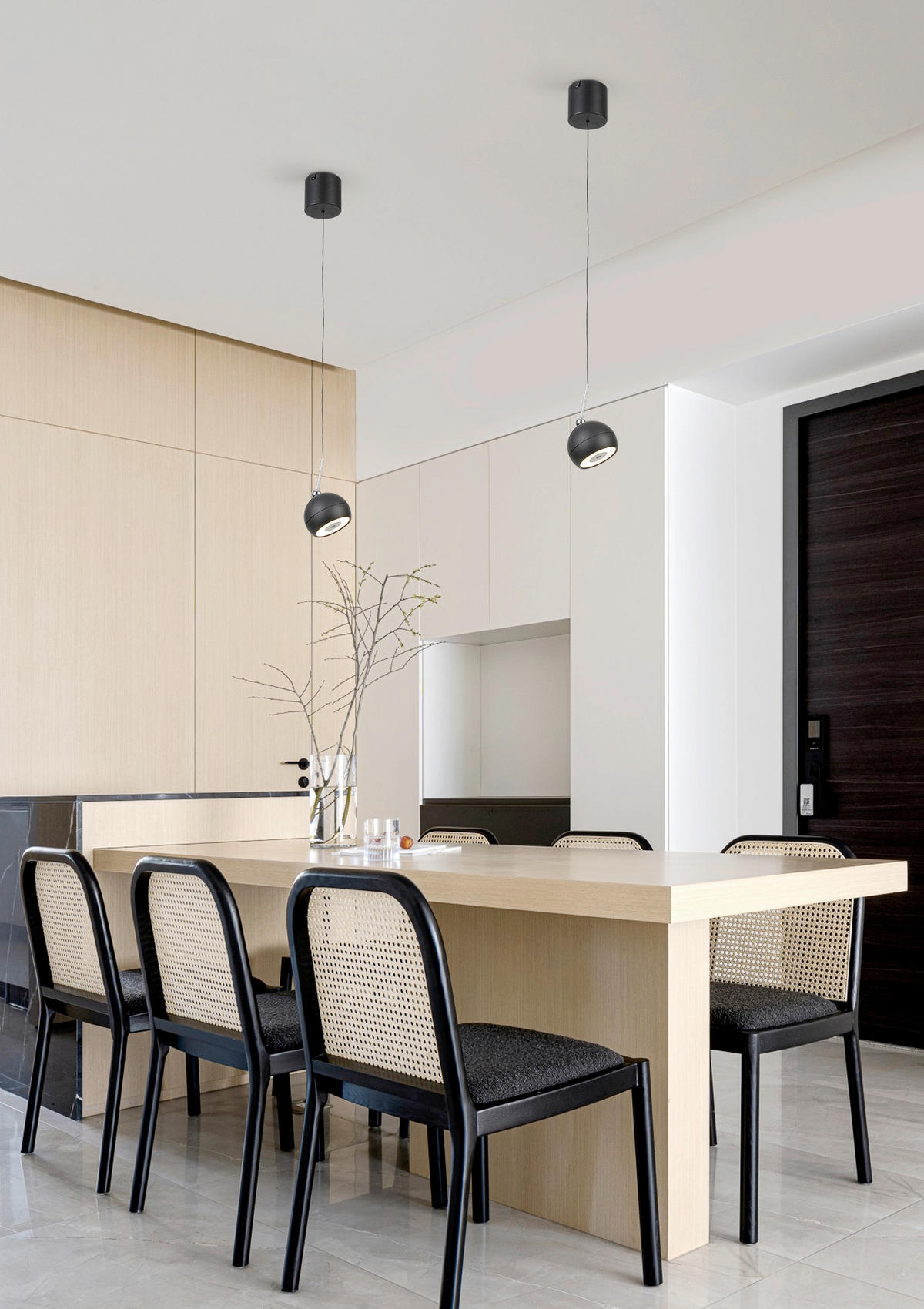 LED-HÄNGELEUCHTE Modula 9/80-200 cm   - Schwarz, LIFESTYLE, Kunststoff/Metall (9/80-200cm) - Novel