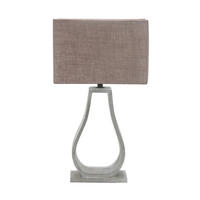 TISCHLEUCHTE 13/22.5/39.5 cm   - Beige, Design, Stein/Textil (13/22.5/39.5cm)