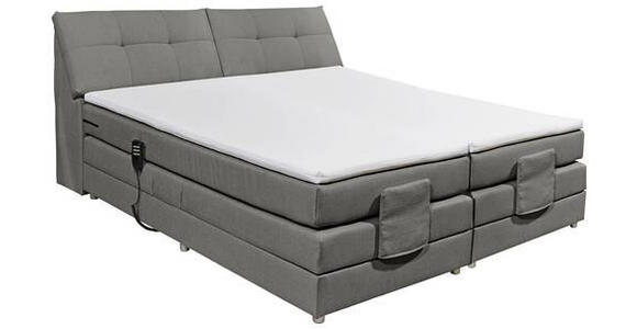 BOXSPRINGBETT 180/200 cm  in Grau  - Silberfarben/Grau, Design, Kunststoff/Textil (180/200cm) - Esposa