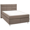 BOXSPRINGBETT 140/200 cm  in Hellbraun  - Hellbraun/Alufarben, KONVENTIONELL, Textil/Metall (140/200cm) - Dieter Knoll
