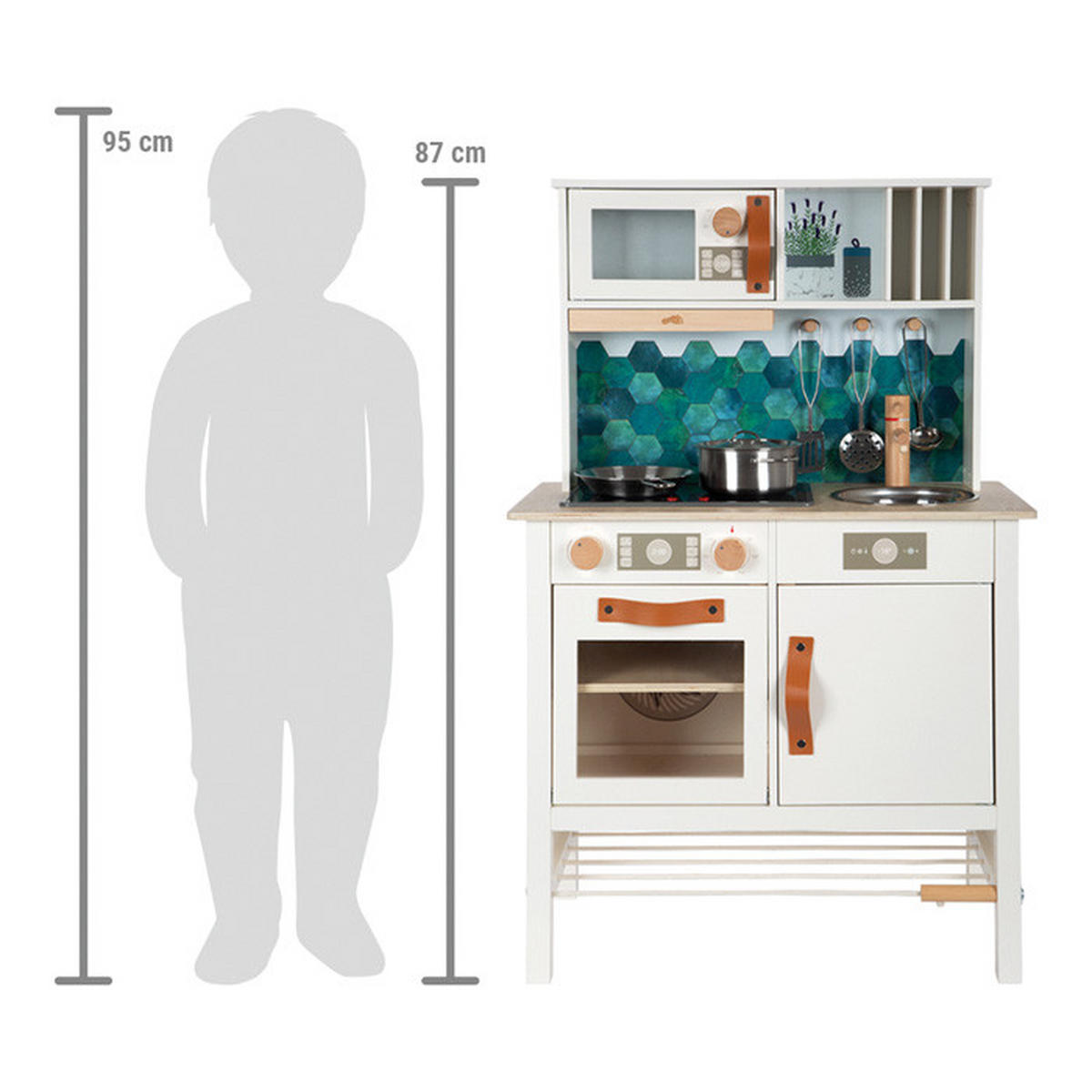 KINDERKÜCHE Tasty  - Weiß, Basics, Holz (66/43/21,5cm) - small foot