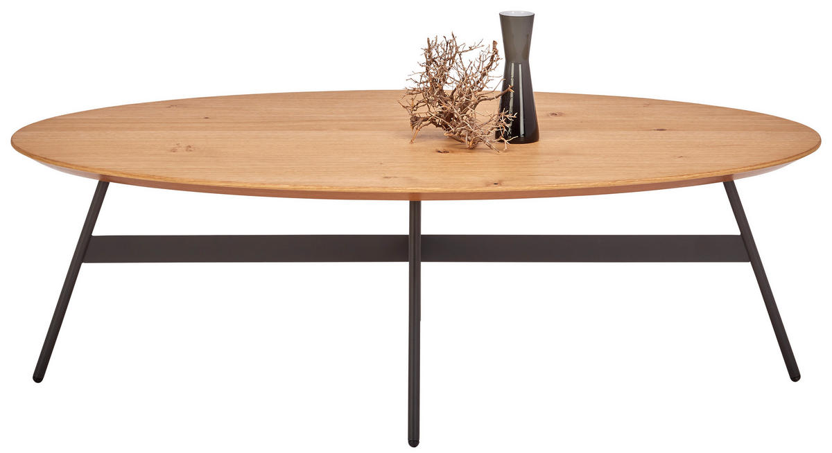 COUCHTISCH in Holz, Metall 116/70/35 cm  - Eichefarben/Anthrazit, Design, Holz/Metall (116/70/35cm) - Venjakob