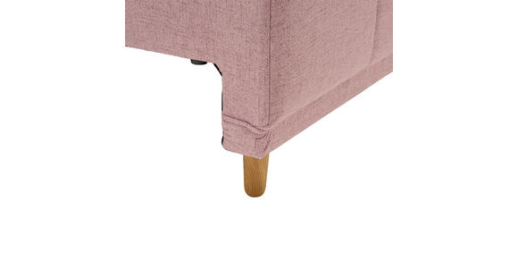 SCHLAFSOFA Webstoff Rosa  - Eichefarben/Rosa, Design, Holz/Textil (227/98/113cm) - Carryhome