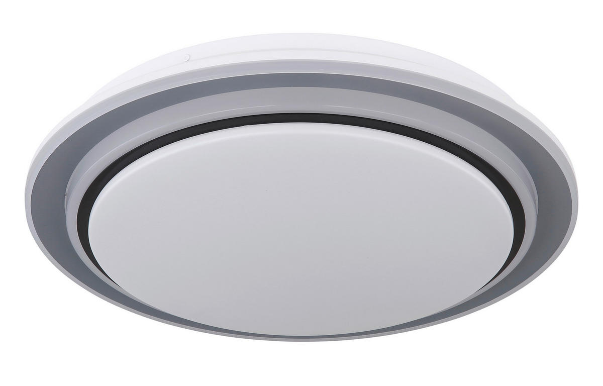 DECKENLEUCHTE 24 W  40/7 cm    - Weiss/Opal, Trend, Kunststoff/Metall (40/7cm) - Globo
