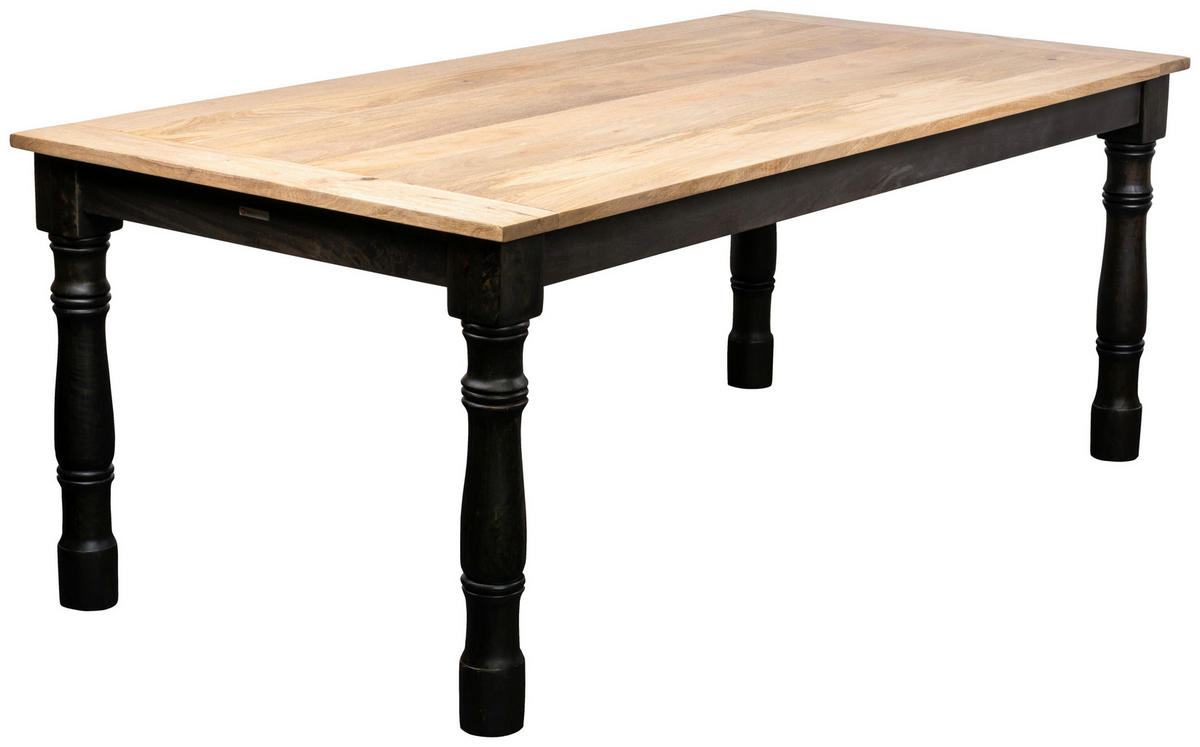 JÍDELNÍ STŮL, mangové dřevo, přírodní barvy, 200/78/100 cm - černá/přírodní barvy, Moderní, dřevo (200/78/100cm)