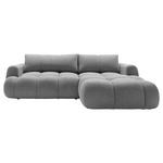 ECKSOFA Hellgrau Struktur  - Hellgrau/Schwarz, KONVENTIONELL, Kunststoff/Textil (272/172cm) - Carryhome