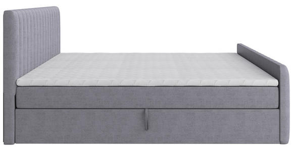 BOXBETT 160/200 cm  in Silberfarben  - Silberfarben/Schwarz, Basics, Kunststoff/Textil (160/200cm) - Carryhome