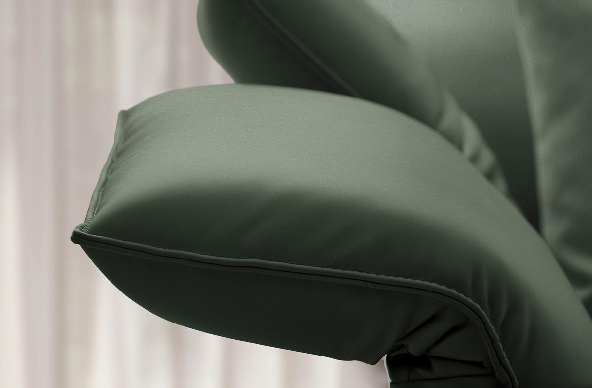 ECKSOFA Echtleder Grün  - Anthrazit/Grün, Design, Leder/Metall (230/290cm) - Johann Jakob