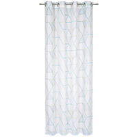 ZÁVĚS S OČKY, poloprůhledné, 140/245 cm - modrá, Trend, textil (140/245cm) - Esposa