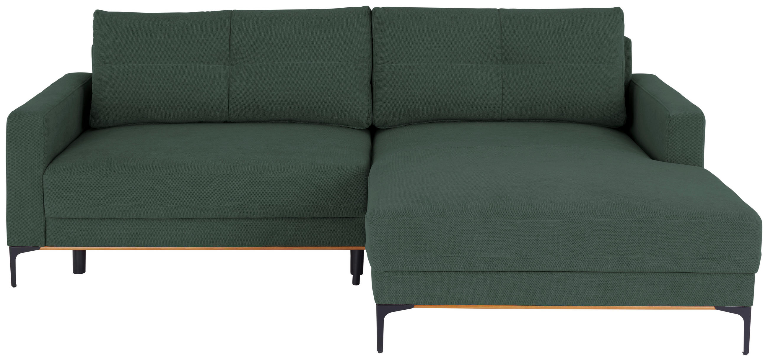 HÖRNSOFFA i skogsgrön  - skogsgrön/svart, Modern, metall/textil (238/162cm) - Ondega