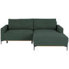 ECKSOFA in Waldgrün  - Waldgrün/Schwarz, Modern, Textil/Metall (238/162cm) - Ondega