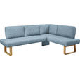ECKBANK 280/174 cm  in Eichefarben, Hellblau  - Eichefarben/Hellblau, Design, Holz/Textil (280/174cm) - Dieter Knoll