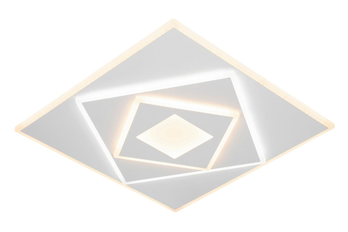LED-DECKENLEUCHTE 47,7/47,7/6 cm   - Weiß, Basics, Kunststoff/Metall (47,7/47,7/6cm) - Novel