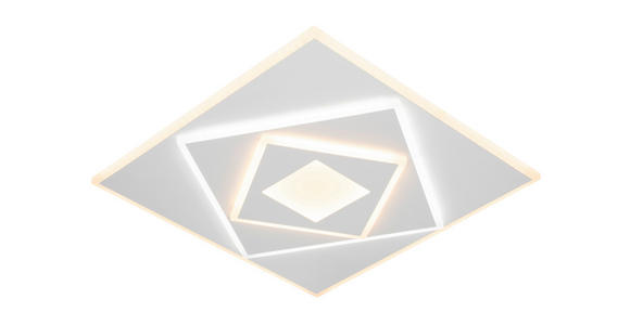 LED-DECKENLEUCHTE 47,7/47,7/6 cm - Weiß, Basics, Kunststoff/Metall (47,7/47,7/6cm) - Novel