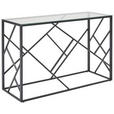 KONSOLENTISCH in Metall, Glas 120/45/77 cm    - Klar/Schwarz, Trend, Glas/Metall (120/45/77cm) - Xora