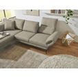 ECKSOFA  in Flachgewebe Sandfarben  175-224/255-365 cm  - Sandfarben/Schwarz, Design, Textil/Metall (175-224/255-365cm) - Dieter Knoll