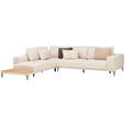 ECKSOFA in Leinwand Naturfarben  271/318 cm  - Schwarz/Naturfarben, Design, Textil/Metall (271/318cm) - Emilio Belluti