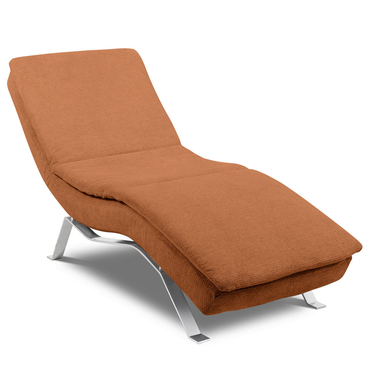 RELAXLIEGE in Chenille Rostfarben  - Rostfarben/Silberfarben, Design, Textil/Metall (65/95/171cm) - Celina Home