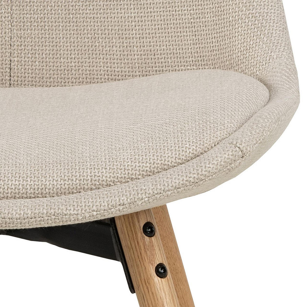 STUHL Struktur Beige  - Eichefarben/Beige, KONVENTIONELL, Holz/Textil (49/84/55cm) - MID.YOU