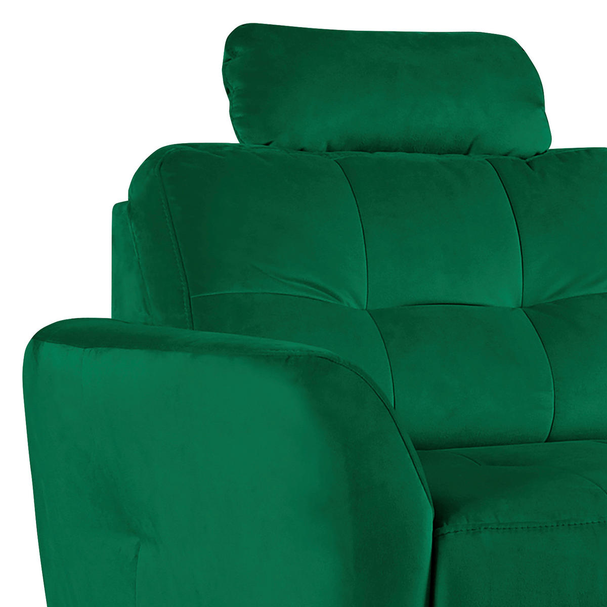 ECKSOFA Dunkelgrün Samt  - Dunkelgrün/Buchefarben, Design, Holz/Textil (238/168cm) - Livetastic