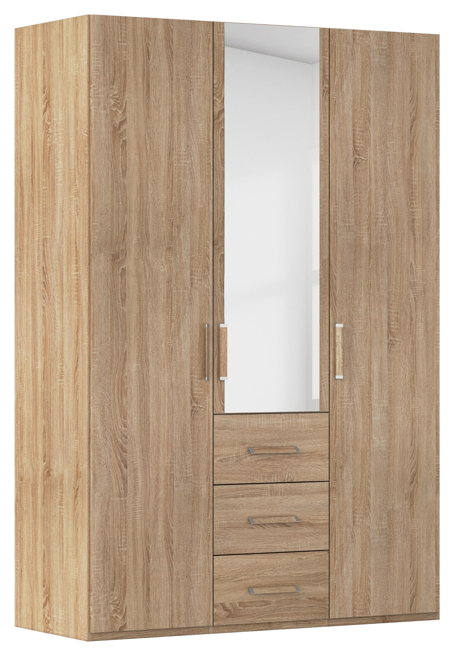 DREHTÜRENSCHRANK 151/223/60 cm,  in Sonoma Eiche, 3 Tür(en)  - Sonoma Eiche, Design, Glas/Holzwerkstoff (151/223/60cm) - Novel