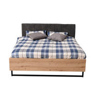 POSTEĽ, dub artisan - dub artisan, Basics, kov/kompozitné drevo (167/207,5/99,5cm) - Xora