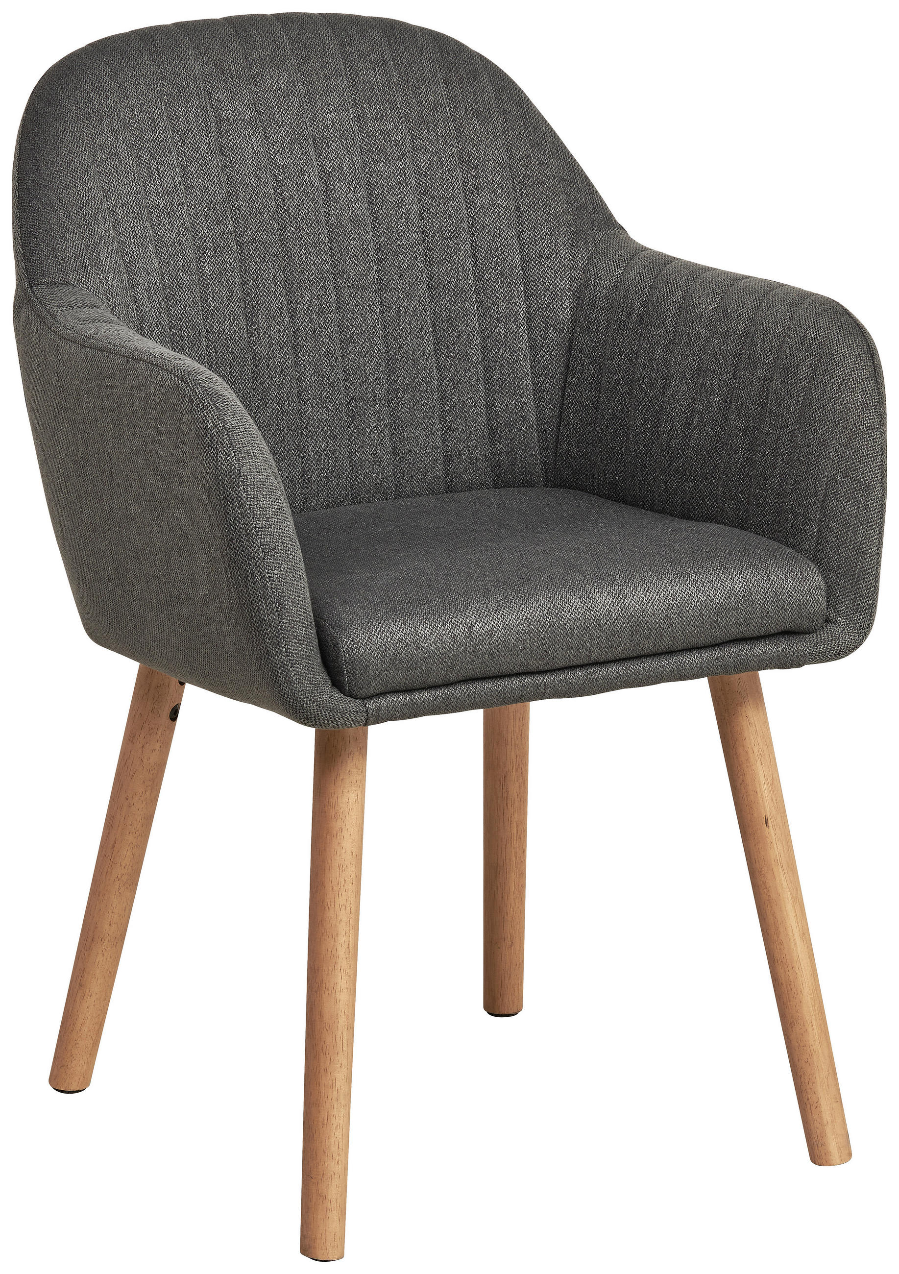 ARMLEHNSTUHL in Holz, Textil Naturfarben, Dunkelgrau  - Dunkelgrau/Naturfarben, MODERN, Holz/Textil (56/82/57cm) - MID.YOU