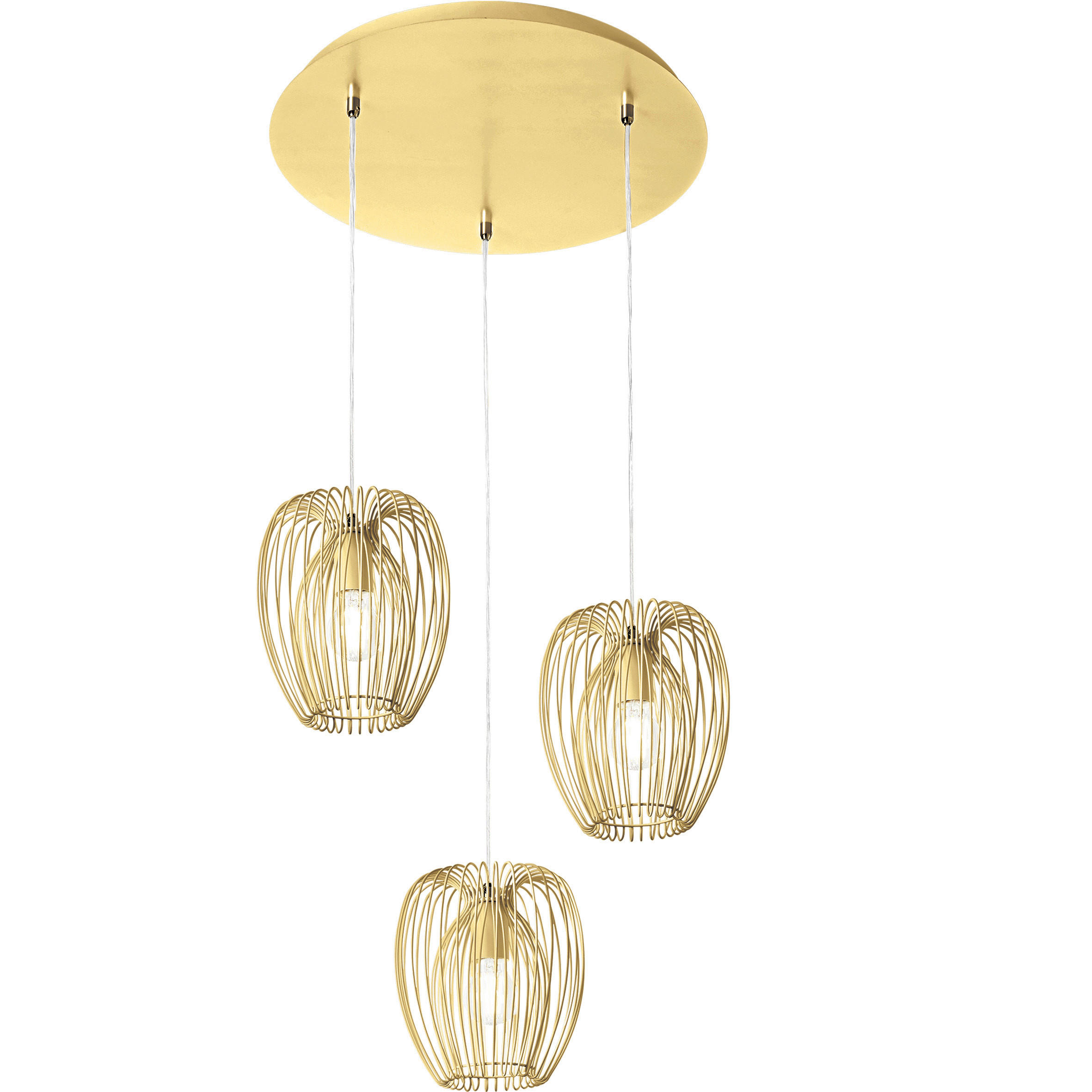 Fabas Luce Pendelleuchte Camp Goldbraun 200 cm