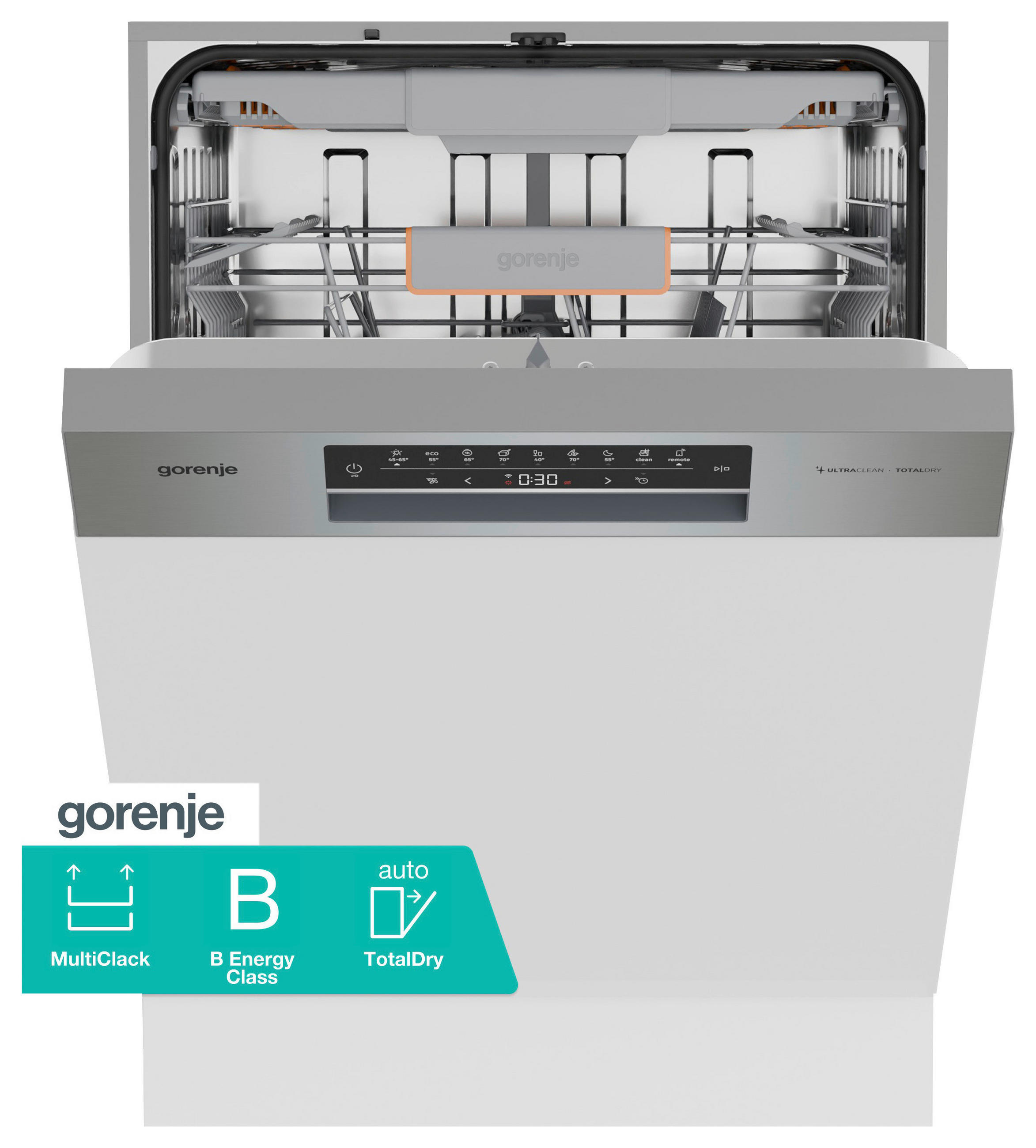 GESCHIRRSPÜLER GI673B90X  - Edelstahlfarben, Trend, Kunststoff/Metall (59,8/81,6/57,5cm) - Gorenje