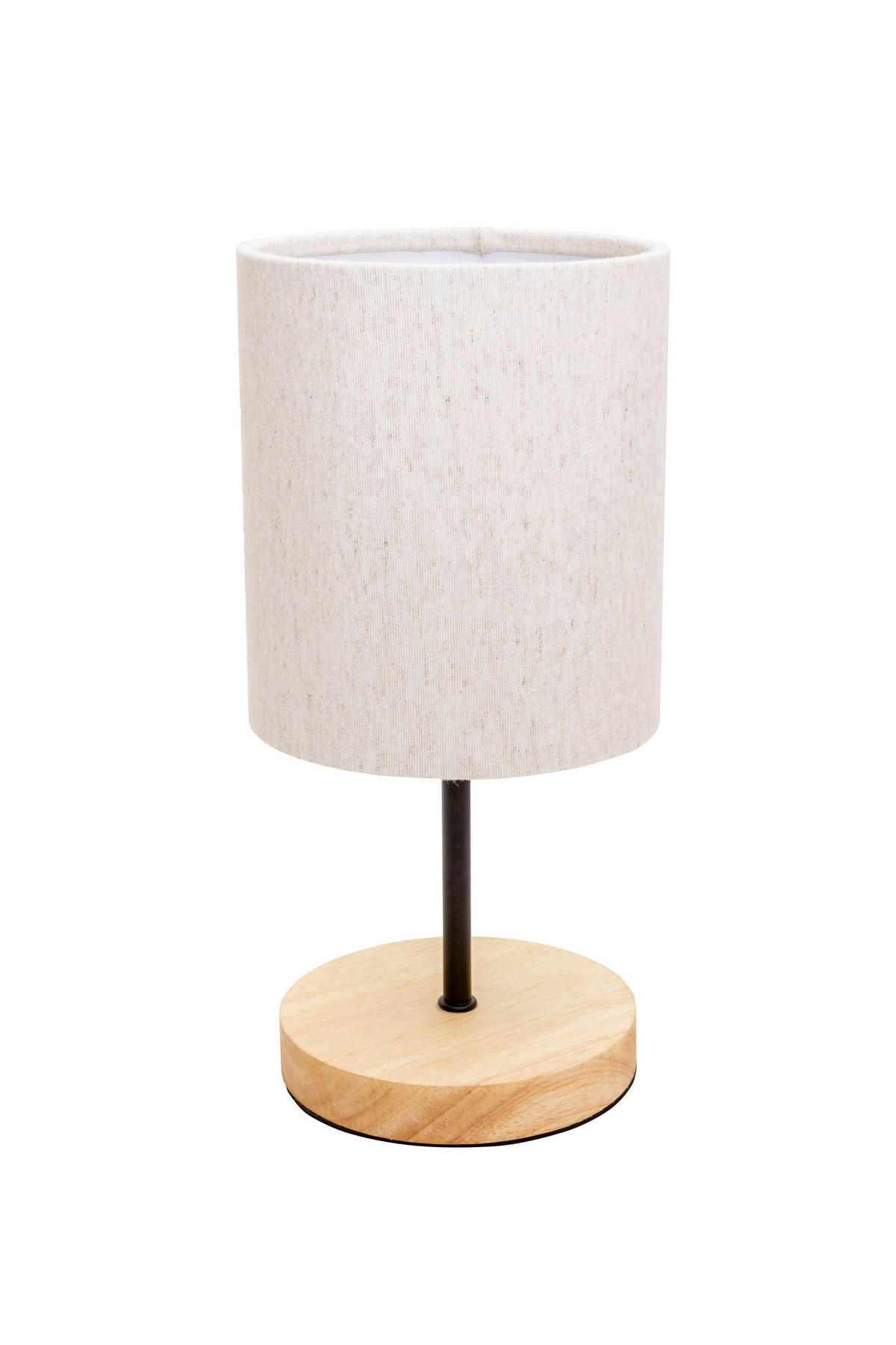 TISCHLEUCHTE 13/29 cm   - Eichefarben/Schwarz, Basics, Holz/Textil (13/29cm) - Novel
