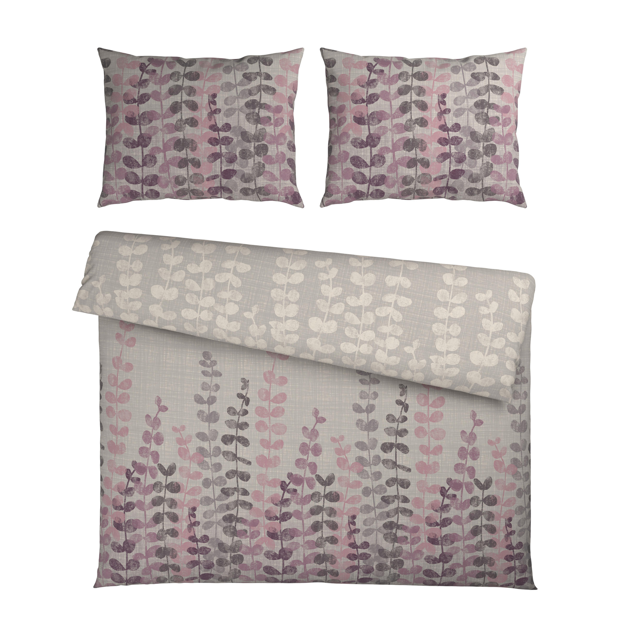 POSTELJNINA 200/200 cm flanela sivovijolična  - sivovijolična, tekstil (200/200cm) - Esposa