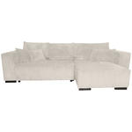 ECKSOFA  in Cord Creme  - Creme/Braun, KONVENTIONELL, Holz/Textil (293/160cm) - Carryhome