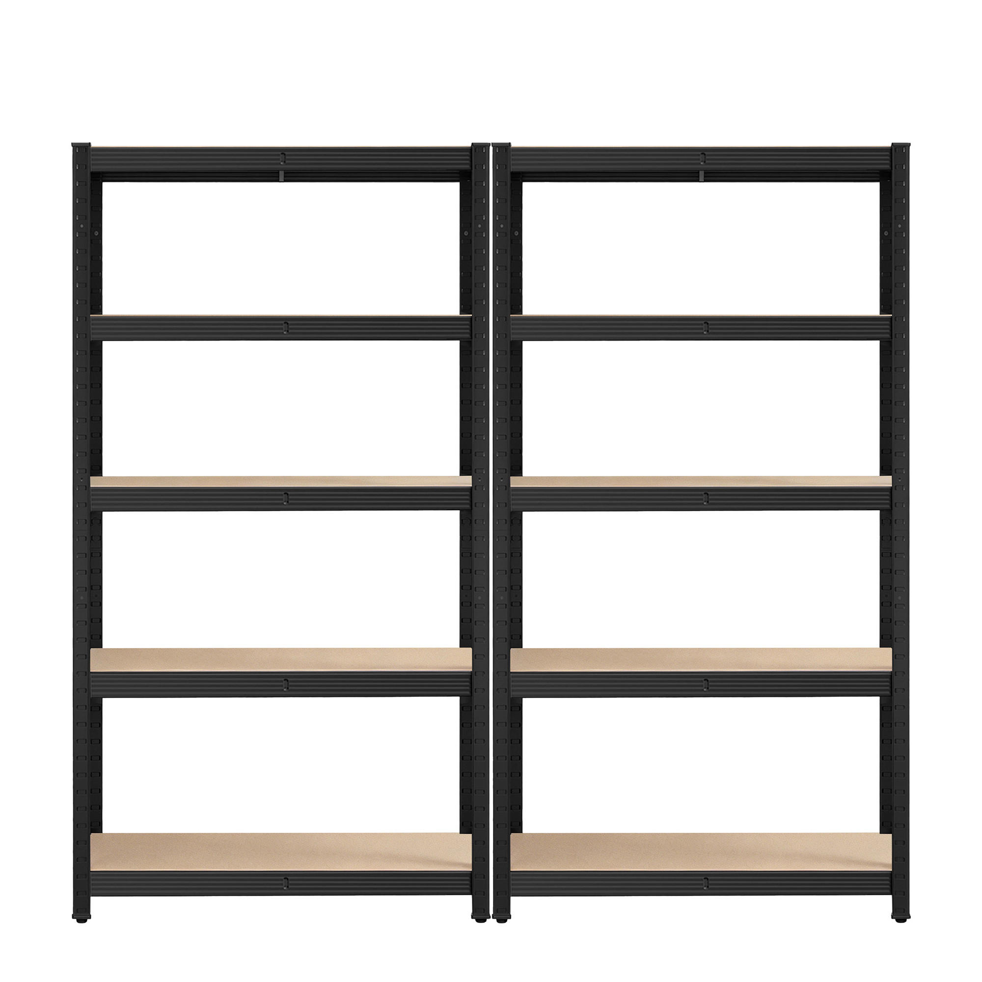 SCHWERLASTREGAL 90/180/40 cm  - Schwarz/Naturfarben, Trend, Holzwerkstoff/Metall (90/180/40cm) - Boxxx