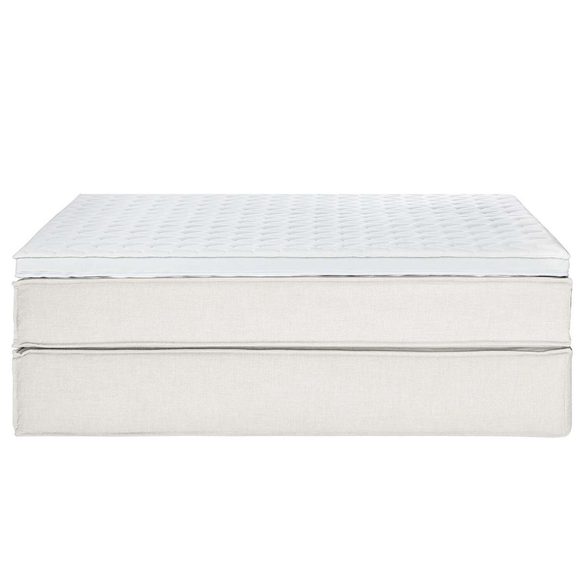 BOXSPRINGBETT 180/200 cm  in Creme  - Creme/Schwarz, Design, Textil (180/200cm) - home24