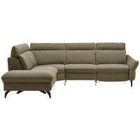 ECKSOFA  in Flachgewebe Taupe  233/272 cm  - Taupe/Anthrazit, KONVENTIONELL, Textil/Metall (233/272cm) - Himolla Komfortklass
