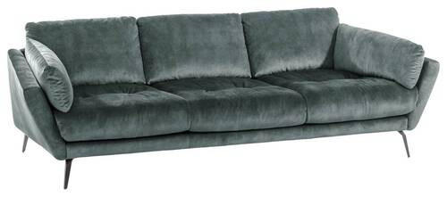 BIGSOFA Velours Anthrazit  - Anthrazit/Schwarz, MODERN, Textil/Metall (254/79/113cm) - W.Schillig