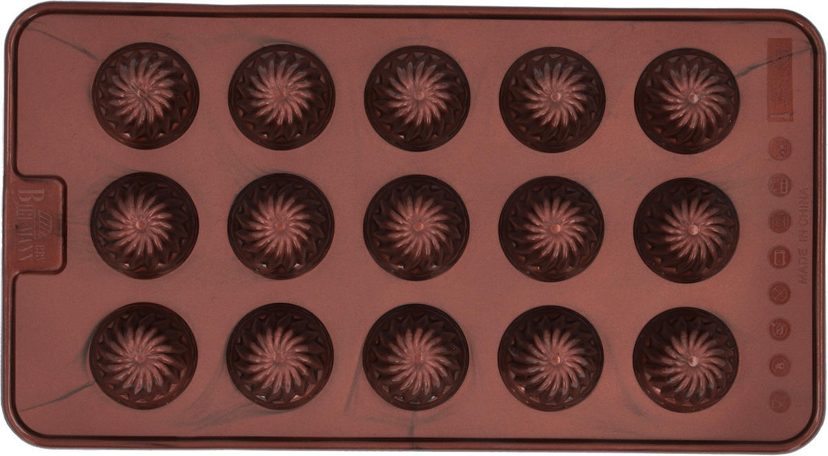 PRALINEN-BACKFORM - Braun, KONVENTIONELL, Kunststoff (11,5/21,2/2cm) - Birkmann