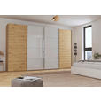 SCHWEBETÜRENSCHRANK 361/223/68 cm 4-türig  - Chromfarben, KONVENTIONELL, Glas/Holzwerkstoff (361/223/68cm) - Novel
