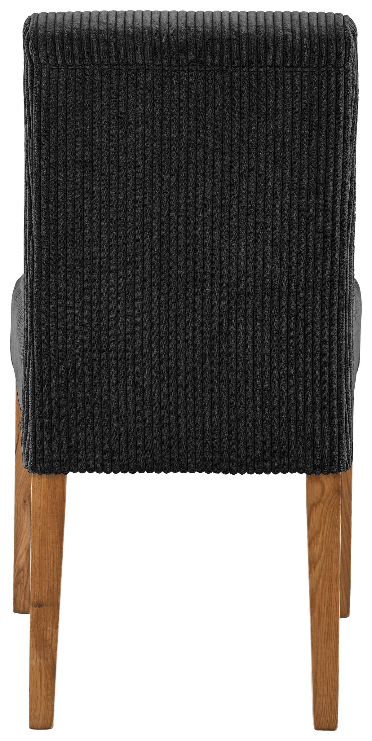 STUHL in Holz, Textil Schwarz, Eichefarben  - Eichefarben/Schwarz, KONVENTIONELL, Holz/Textil (47,5/91,5/63cm) - home24