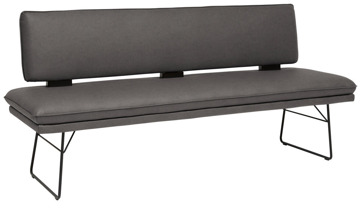 SITZBANK - Anthrazit/Schwarz, Design, Textil/Metall (195/91/65cm) - Dieter Knoll