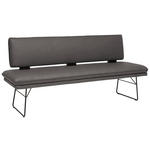 SITZBANK in Metall, Textil Anthrazit, Schwarz  - Anthrazit/Schwarz, Design, Textil/Metall (195/91/65cm) - Dieter Knoll