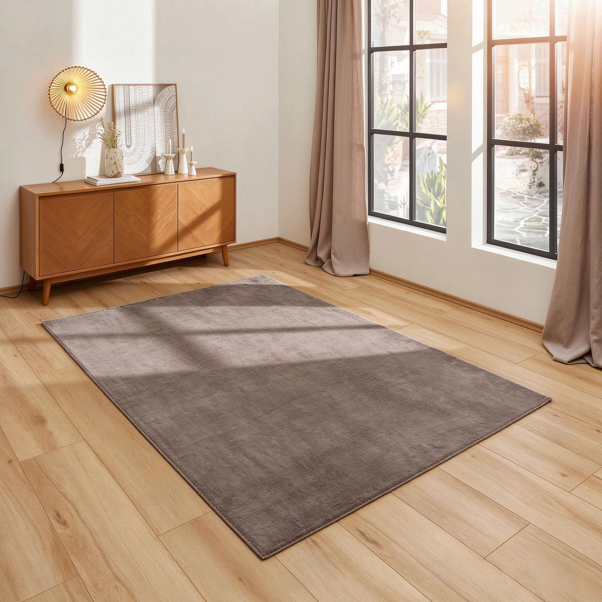 KOŽEŠINOVÝ KOBEREC, 120/160 cm, šedohnědá - šedohnědá, Konvenční, textil (120/160cm) - Boxxx