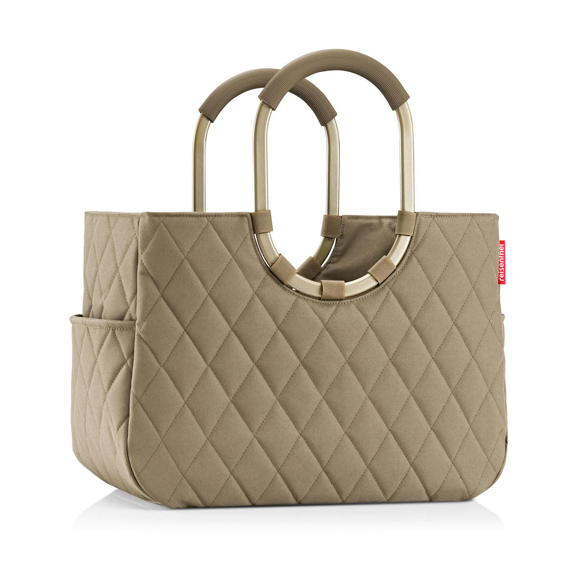 EINKAUFSKORB Rhombus Olive 25 L  - Roségold/Olivgrün, Basics, Textil (46/34,5/25cm) - Reisenthel