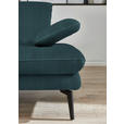 3-SITZER-SOFA in Velours Petrol  - Beige/Petrol, Design, Textil/Metall (222/89/104cm) - Dieter Knoll