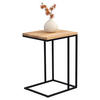 BEISTELLTISCH 43/38/62 cm Wildeiche massiv Schwarz, Eichefarben rechteckig  - Eichefarben/Schwarz, Basics, Holz/Metall (43/38/62cm)