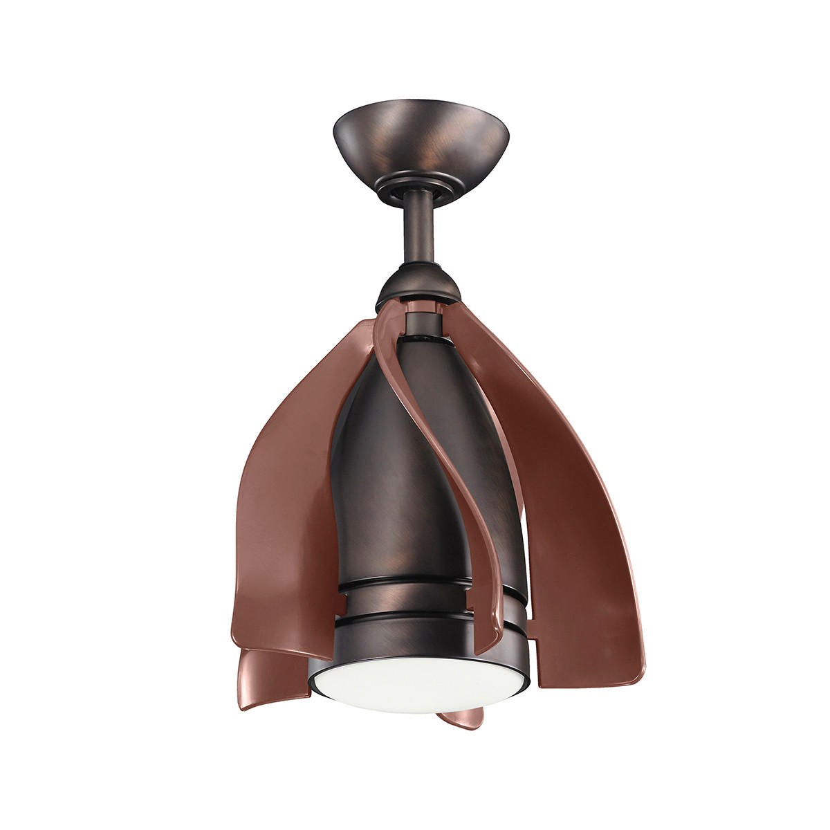 Deckenleuchte mit Ventilator Terna 38/50 cm  - Dunkelbraun/Bronzefarben, Design, Kunststoff/Metall (38/50cm) - Elstead Lighting